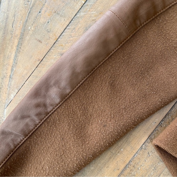 Marc new York Marc Andrews whiskey Leather Women's large bomber Jacket - Picture 7 of 14